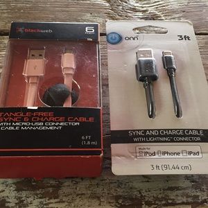 Sync & Charge Cables & iPhone 1X Cover